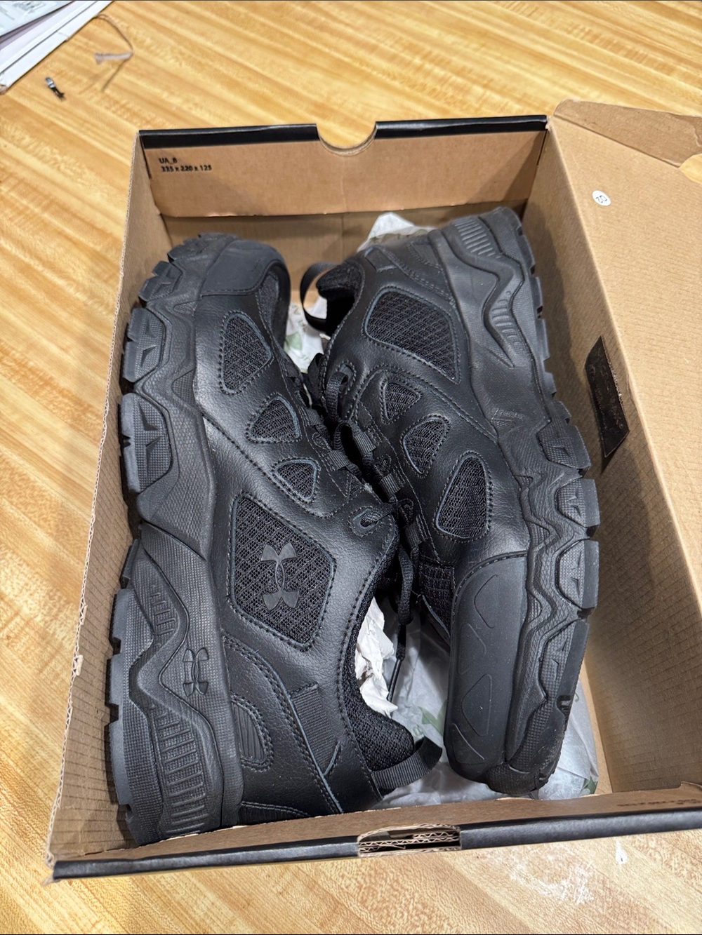 Under Armour Black Men's Tactical Trail Sneakers